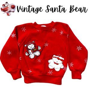 Vintage Child Santa Bear Sweatshirt